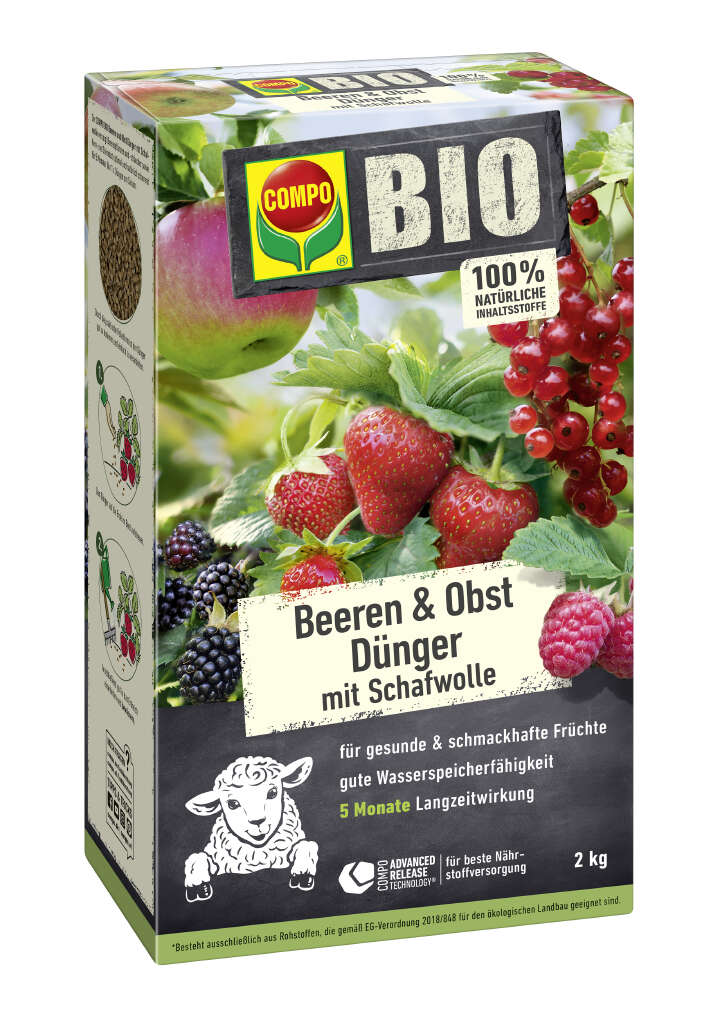 COMPO BIO Beeren- & Obst Dünger mit Schafwolle